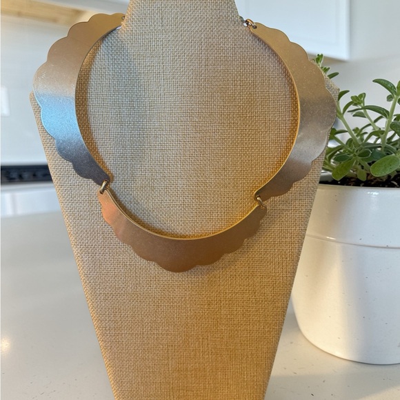 Parklane Jewelry - Scalloped Gold-Tone Statement Choker Necklace